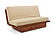 Futon Set - Queen Size - Okinawa Urban Oak Frame, Mattress w/Removable Solid Cover