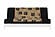 Japanese Printed Futon Cover - Old Kanji (Black & Gold)