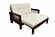 Futon Set - Full Size - Osaka Antique Mahogany Frame, Mattress w/Removable Solid Cover