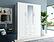 Cosmo 3-Door Wardrobe Armoire w/Mirrored Panel by Palace Imports