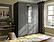 Cosmo 3-Door Wardrobe Armoire w/Mirrored Panel by Palace Imports