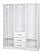 Cosmo 3-Door Wardrobe Armoire w/Mirrored Panel by Palace Imports