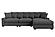 174 Fabric 4-Piece Modular Sectional Sofa Set Dark Gray by Poundex