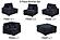 192 Fabric 6-Piece Modular Sectional Sofa Set Black by Poundex