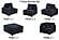 195 Fabric 7-Piece Modular Sectional Sofa Set Black by Poundex
