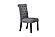 F1913 Wood Upholstered Dining Chair Charcoal/Black by Poundex
