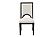 F1925 Wood Upholstered Dining Chair White/Black by Poundex
