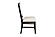 F1925 Wood Upholstered Dining Chair White/Black by Poundex
