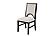 F1925 Wood Upholstered Dining Chair White/Black by Poundex