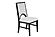 F1925 Wood Upholstered Dining Chair White/Black by Poundex