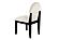 F1926 Wood Upholstered Dining Chair White/Black by Poundex