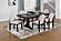 F1926 Wood Upholstered Dining Chair White/Black by Poundex