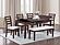 F1929 Wood Dining Bench Walnut by Poundex
