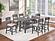 F1931 Wood Dining High Chair Gray by Poundex