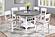 F1932 Wood Dining High Chair Antique White by Poundex