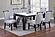 F1933 Wood Upholstered Dining Chair Charcoal by Poundex