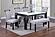 F1934 Wood Upholstered Dining Bench Charcoal by Poundex