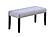 F1934 Wood Upholstered Dining Bench Charcoal by Poundex