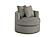 F1942 Fabric Swivel Chair Smoke by Poundex