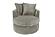 F1942 Fabric Swivel Chair Smoke by Poundex