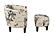 F1943 Fabric Accent Chair w/Ottoman White by Poundex