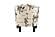 F1943 Fabric Accent Chair w/Ottoman White by Poundex