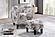 F1943 Fabric Accent Chair w/Ottoman White by Poundex