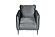 F1945 Velvet Accent Chair Gray by Poundex