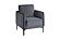 F1945 Velvet Accent Chair Gray by Poundex