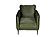 F1946 Velvet Accent Chair Dark Green by Poundex