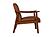 F1947 Faux Leather Accent Chair Brown by Poundex