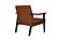 F1947 Faux Leather Accent Chair Brown by Poundex