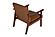 F1947 Faux Leather Accent Chair Brown by Poundex