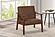 F1947 Faux Leather Accent Chair Brown by Poundex