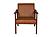 F1947 Faux Leather Accent Chair Brown by Poundex
