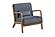 F1949 Fabric Accent Chair Dark Gray by Poundex