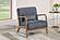 F1949 Fabric Accent Chair Dark Gray by Poundex