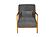 F1949 Fabric Accent Chair Dark Gray by Poundex