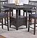 F2401 Wood Counter Height Dining Table Gray by Poundex
