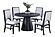 F2437 Wood Dining Table Black by Poundex