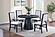 F2437 Wood Dining Table Black by Poundex