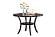 F2516 Ironware Dining Table Black/Dark Oak Top by Poundex