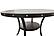 F2516 Ironware Dining Table Black/Dark Oak Top by Poundex