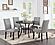 F2516 Ironware Dining Table Black/Dark Oak Top by Poundex