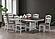 F2523 Wood Dining Table Antique White by Poundex