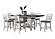 F2524 Wood Counter Height Dining Table Antique White by Poundex