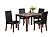 F2630 Wood 5-Piece Dining Set Black/Cherry by Poundex