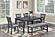 F2634 Wood 6-Piece Dining Set Gray by Poundex