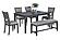 F2634 Wood 6-Piece Dining Set Gray by Poundex