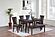 F2635 Wood 6-Piece Dining Set Walnut/Black by Poundex
